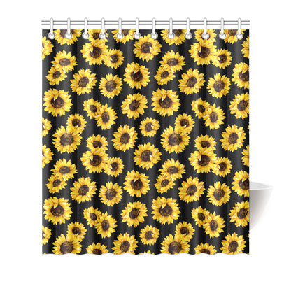 Sunflower Pattern Print Design SF05 Shower Curtain