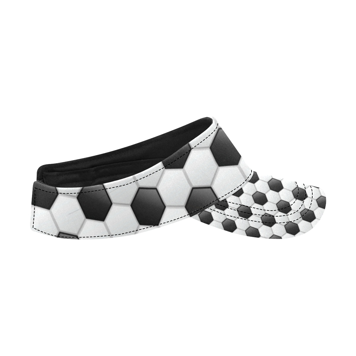 Soccer Ball Texture Print Pattern Unisex Sun Visor