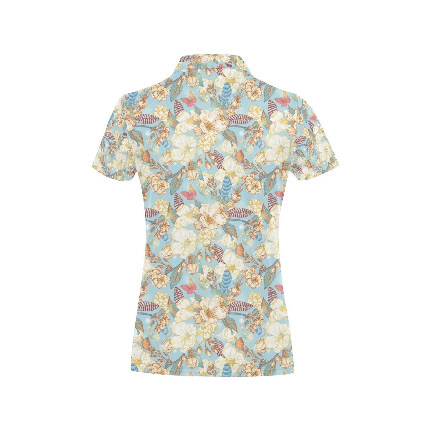 Summer Floral Print Design LKS302 Women's Polo Shirt