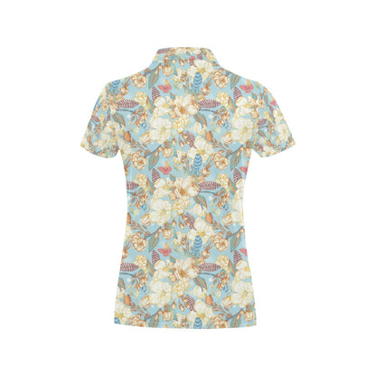 Summer Floral Print Design LKS302 Women's Polo Shirt