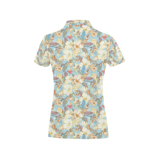 Summer Floral Print Design LKS302 Women's Polo Shirt