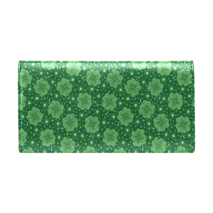 Shamrock Design Print Women's Trifold Wallet