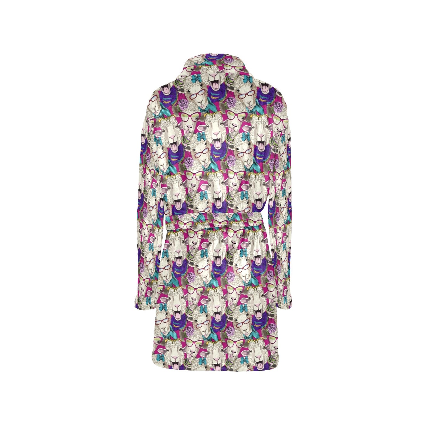 Sheep Print Design LKS403 Women's Fleece Robe