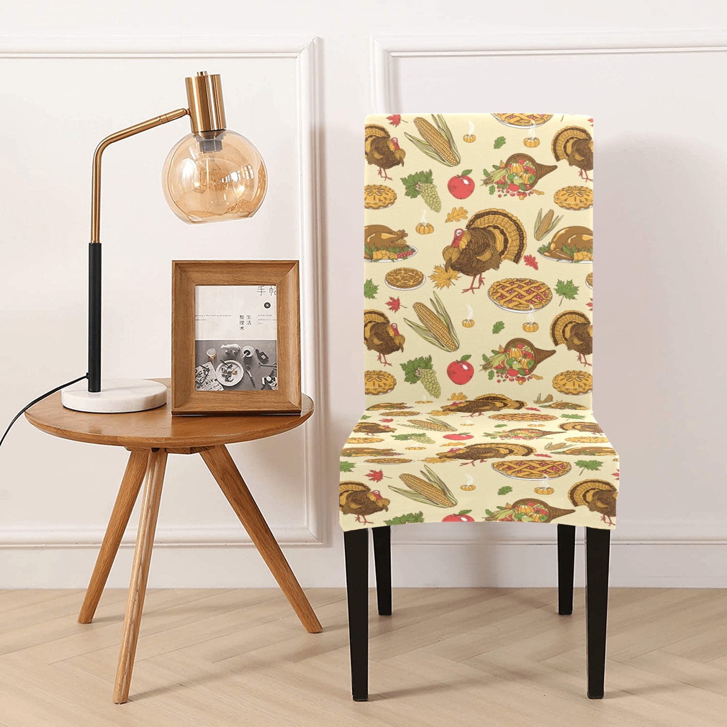 Thanksgiving Print Design LKS302 Dining Chair Slipcover