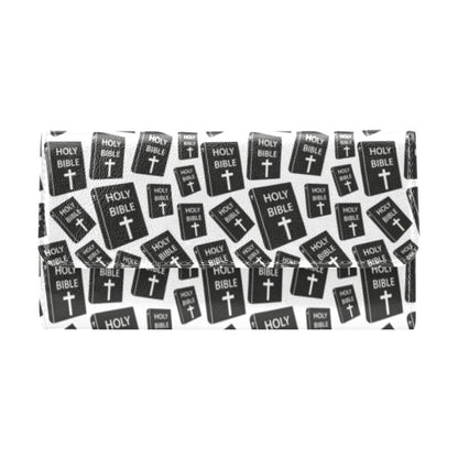 Christian Holy Bible Book Pattern Women's Trifold Wallet
