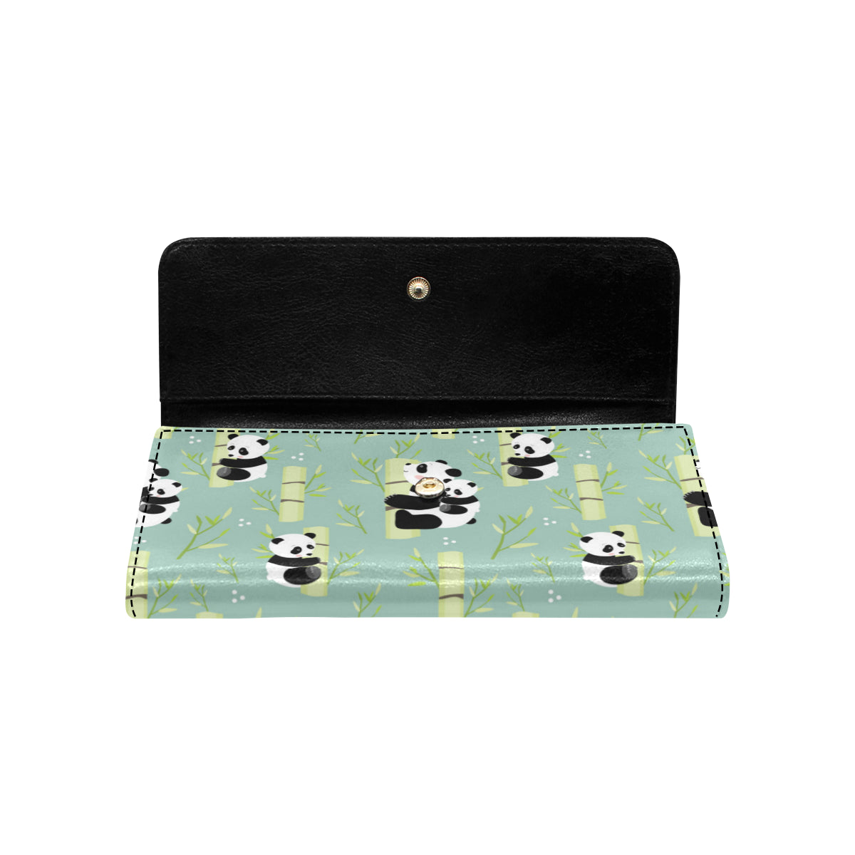 Panda Pattern Print Design A03 Women's Trifold Wallet