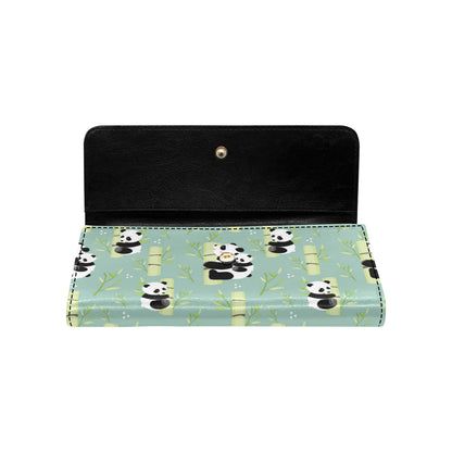 Panda Pattern Print Design A03 Women's Trifold Wallet