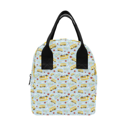 School Bus Back To School Print Design LKS303 Insulated Lunch Bag