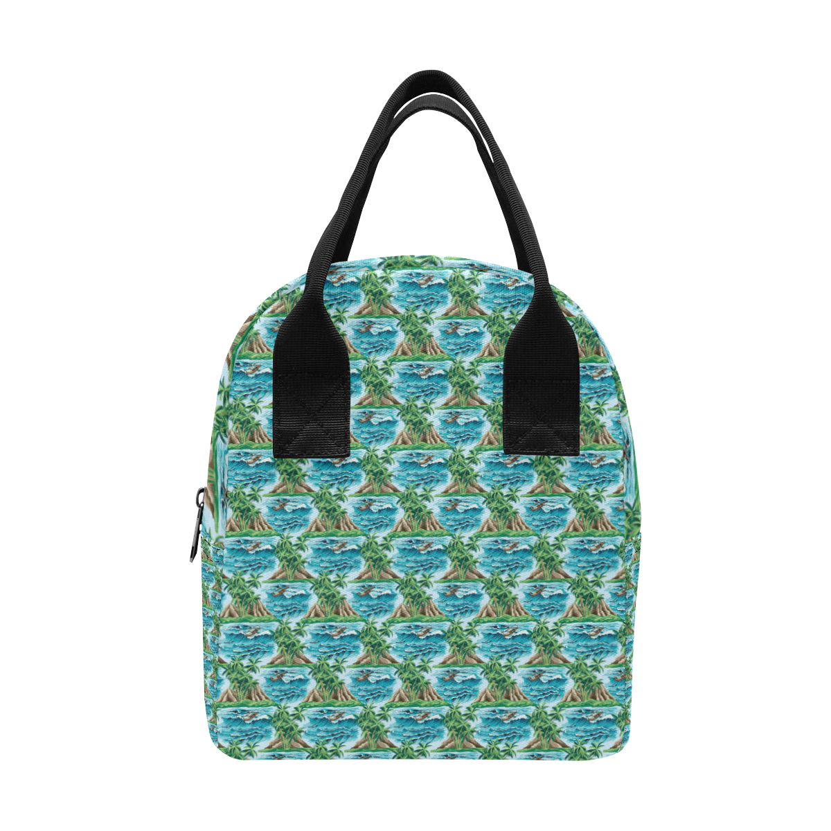 Palm Tree Hawaiian Themed Design Print Insulated Lunch Bag