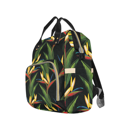 Bird Of Paradise Pattern Print Design BOP012 Diaper Bag Backpack