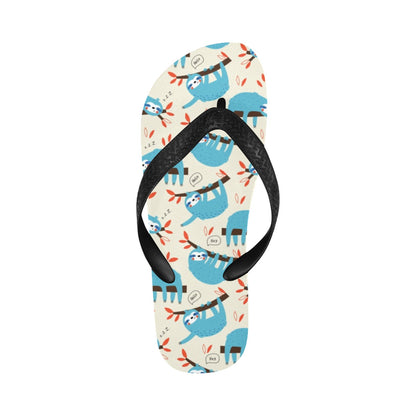 Sloth Print Design LKS3011 Flip Flops