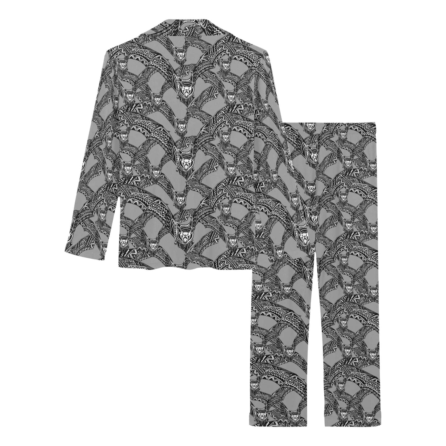 Bat Pattern Print Design 04 Women's Long Pajama Set
