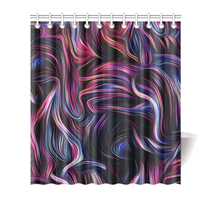 Liquid Pattern Print Design 01 Shower Curtain