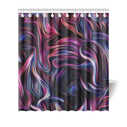 Liquid Pattern Print Design 01 Shower Curtain