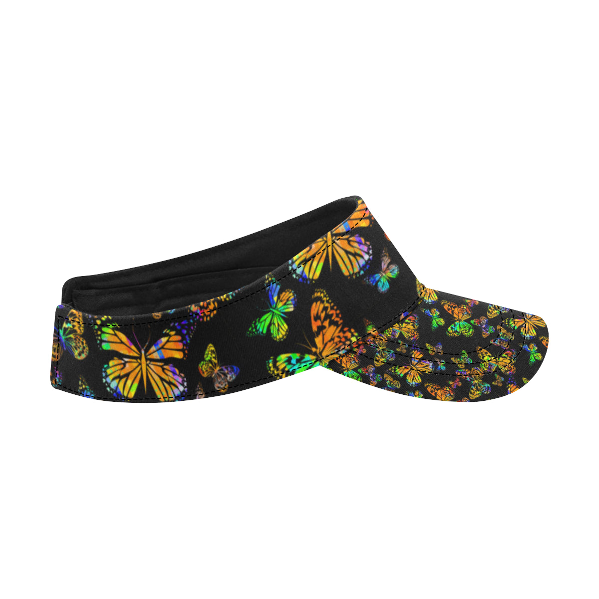 Butterfly Neon Color Print Pattern Unisex Sun Visor