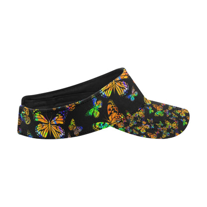 Butterfly Neon Color Print Pattern Unisex Sun Visor