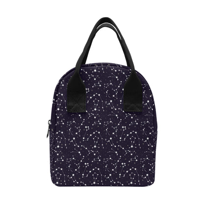 Zodiac Star Pattern Design Print Insulated Lunch Bag