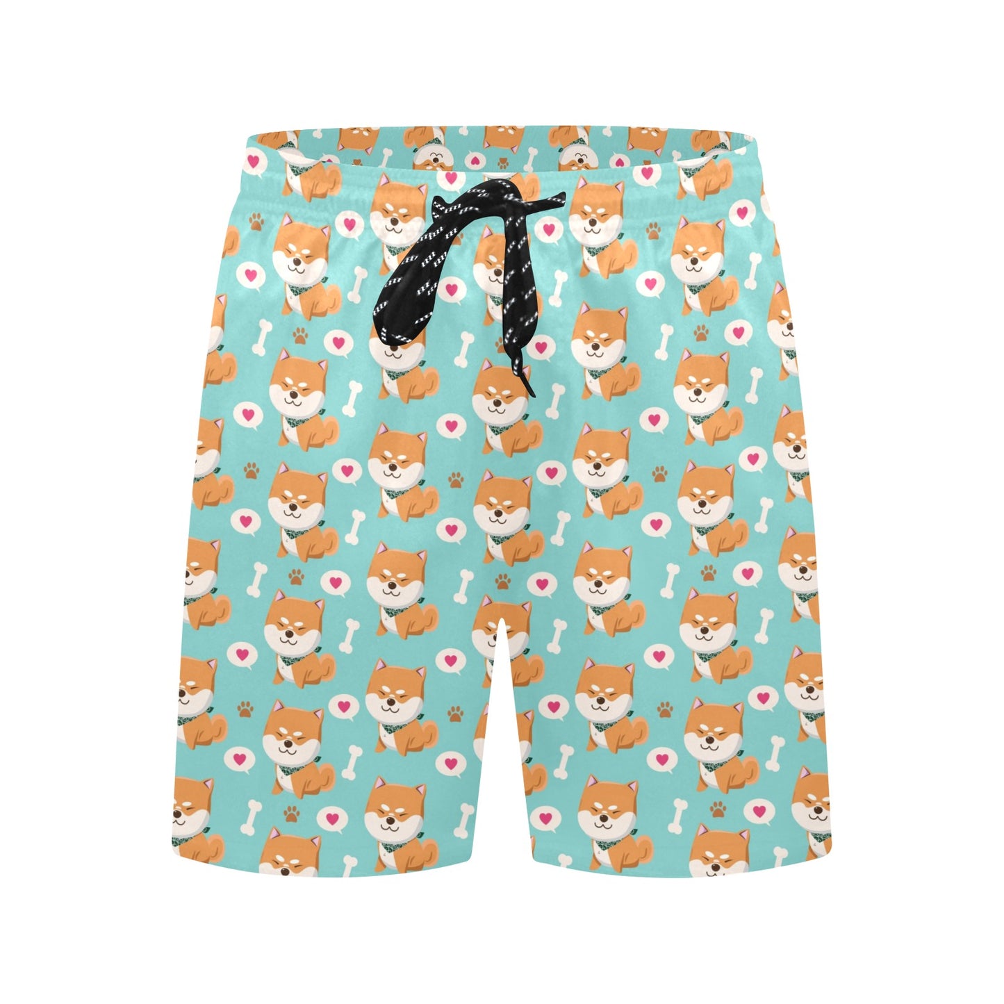Shiba Inu Print Design LKS3013 Men's Swim Trunks Beach Shorts