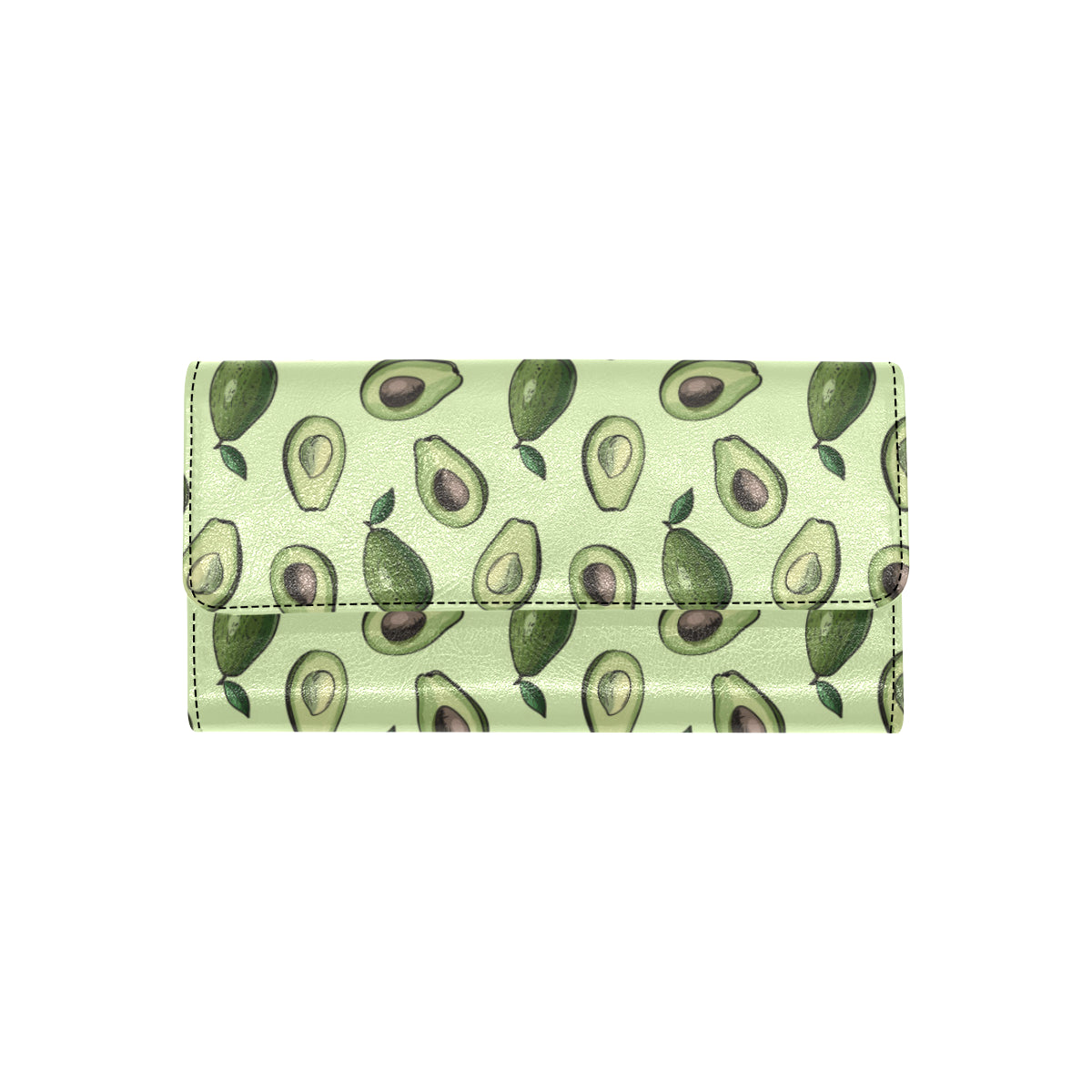 Avocado Pattern Print Design 02 Women's Trifold Wallet