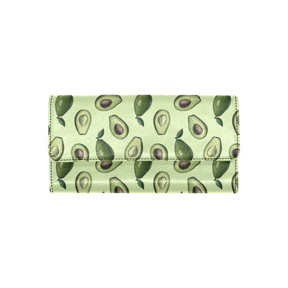 Avocado Pattern Print Design 02 Women's Trifold Wallet