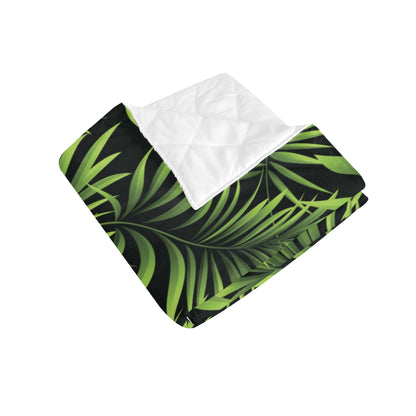 Palm Leaves Pattern Print Design PL07 Premium Quilt