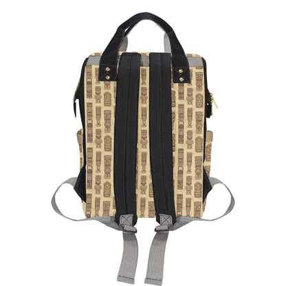 Totem Tiki Style Themed Design Diaper Bag Backpack