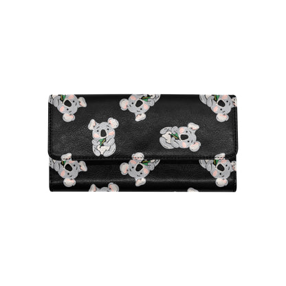 Koala Pattern Print Design 05 Women's Trifold Wallet
