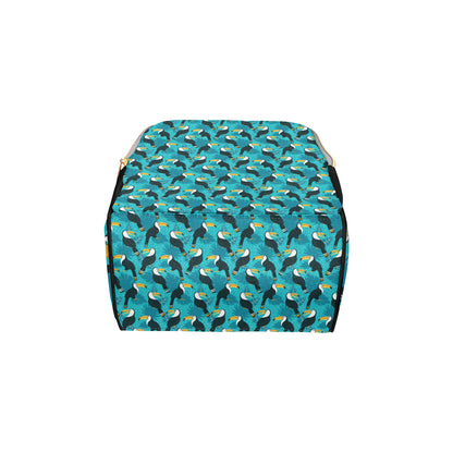 Toucan Parrot Pattern Print Diaper Bag Backpack