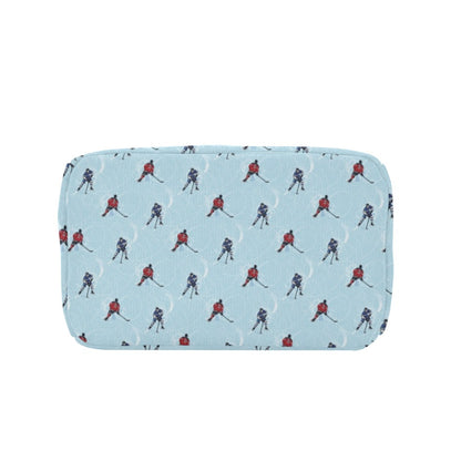 Hockey Player Print Design LKS302 Insulated Lunch Bag