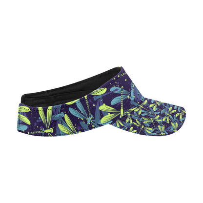Dragonfly Lime Blue Print Pattern Unisex Sun Visor