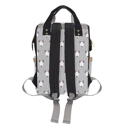 Bull Terrier Head Print Pattern Diaper Bag Backpack