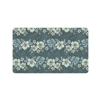 Flower Hawaiian Hibiscus Style Print Pattern Rubber Doormat