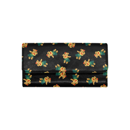 Hula Bear Pattern Print Design 06 Women's Trifold Wallet