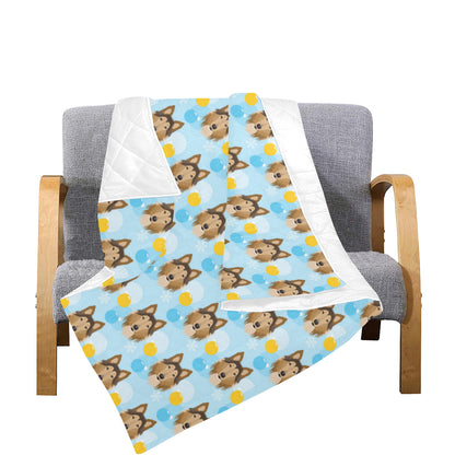 Collies Pattern Print Design 02 Premium Quilt