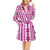 Tie Dye Dark Pink Print Design LKS303 Women's Fleece Robe