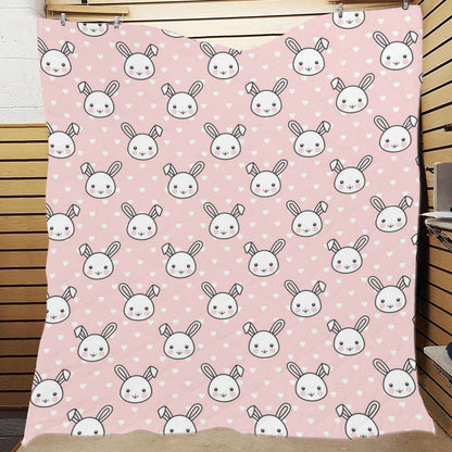 Rabbit Pattern Print Design RB02 Premium Quilt