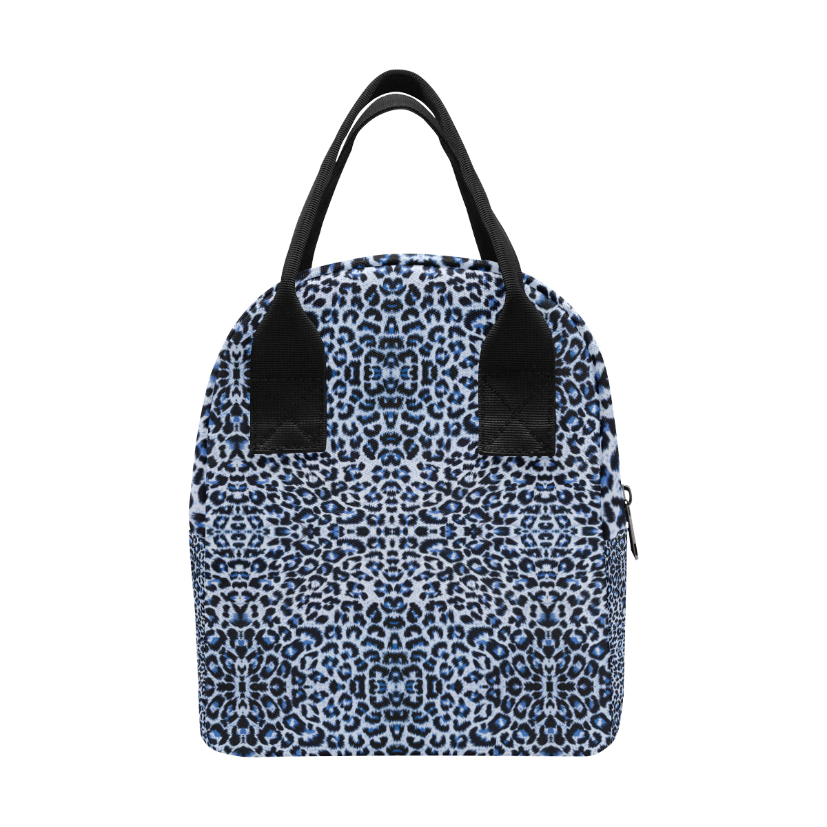 Leopard Blue Skin Print Insulated Lunch Bag
