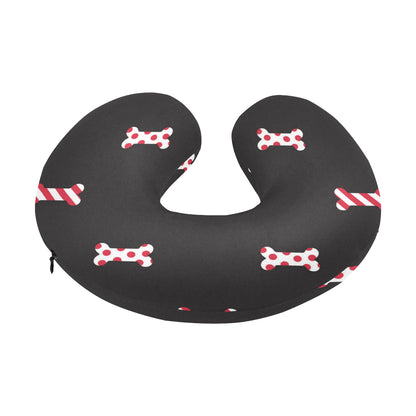 Dog Bone Pattern Print Design 04 U-Shaped Travel Neck Pillow