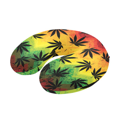 Rasta Pattern Print Design A02 U-Shaped Travel Neck Pillow