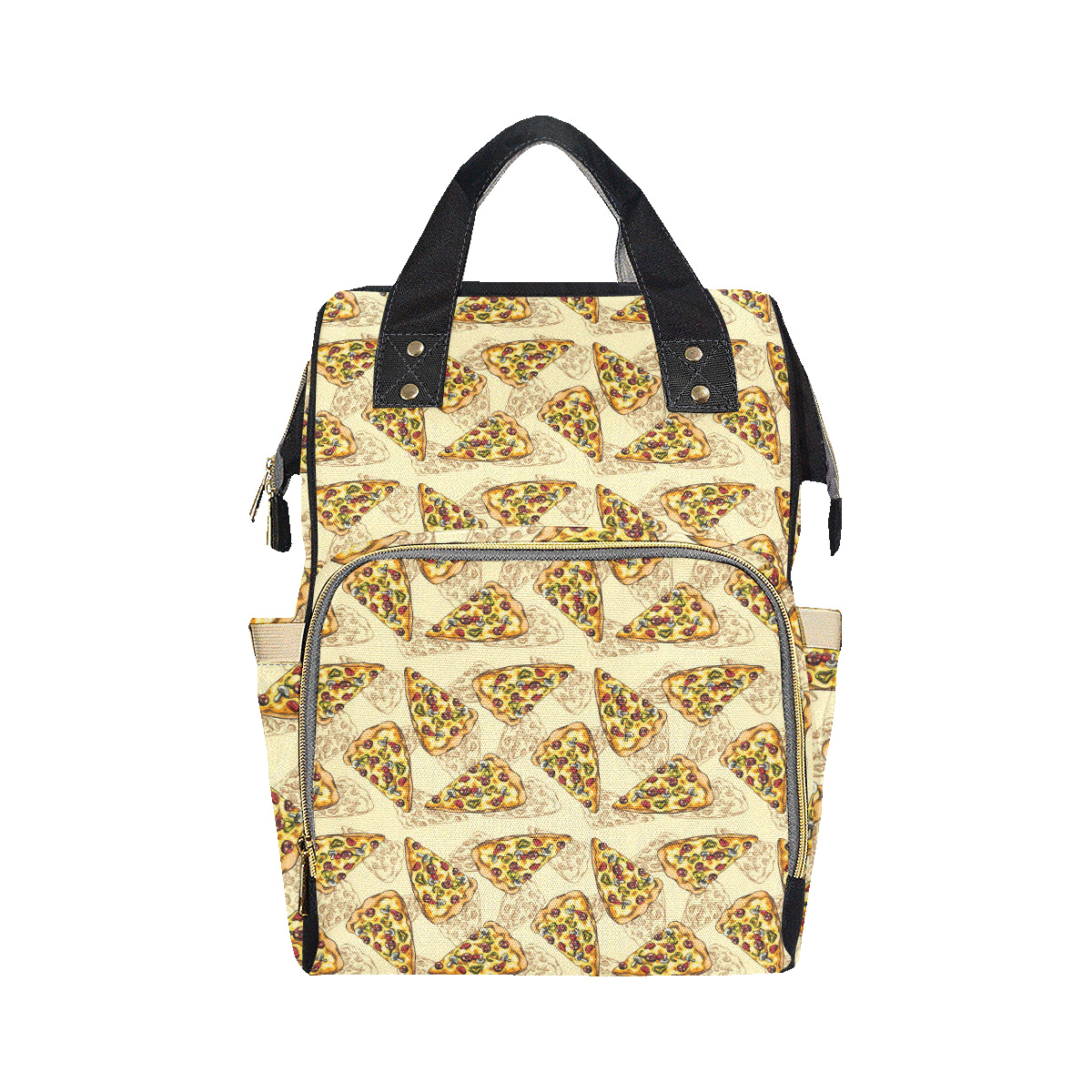Pizza Pattern Print Design A01 Diaper Bag Backpack