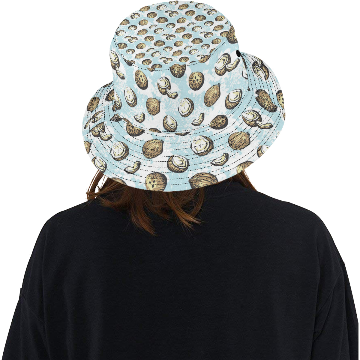 Coconut Pattern Print Design CN01 Unisex Bucket Hat