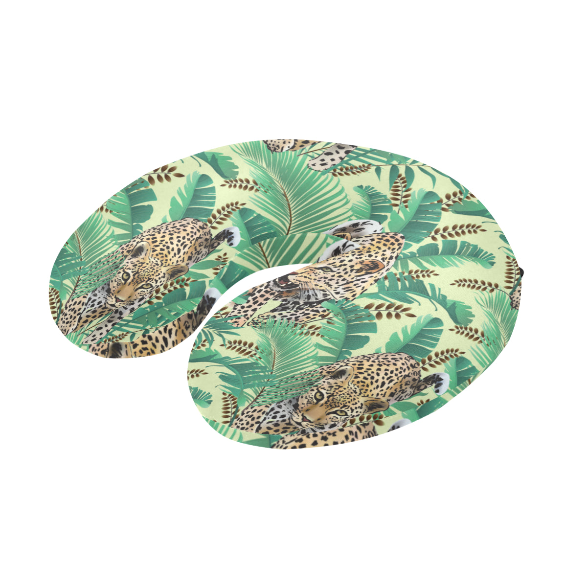 Leopard Pattern Print Design 03 U-Shaped Travel Neck Pillow