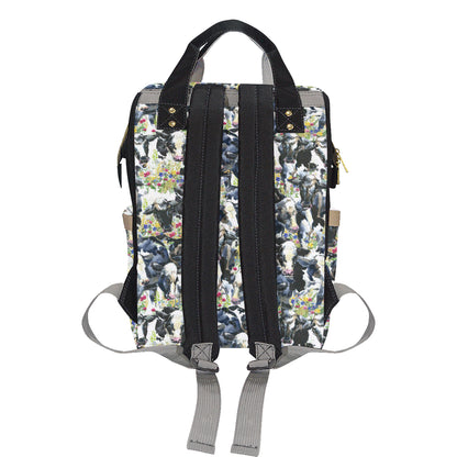 Cow Watercolor Print Pattern Diaper Bag Backpack