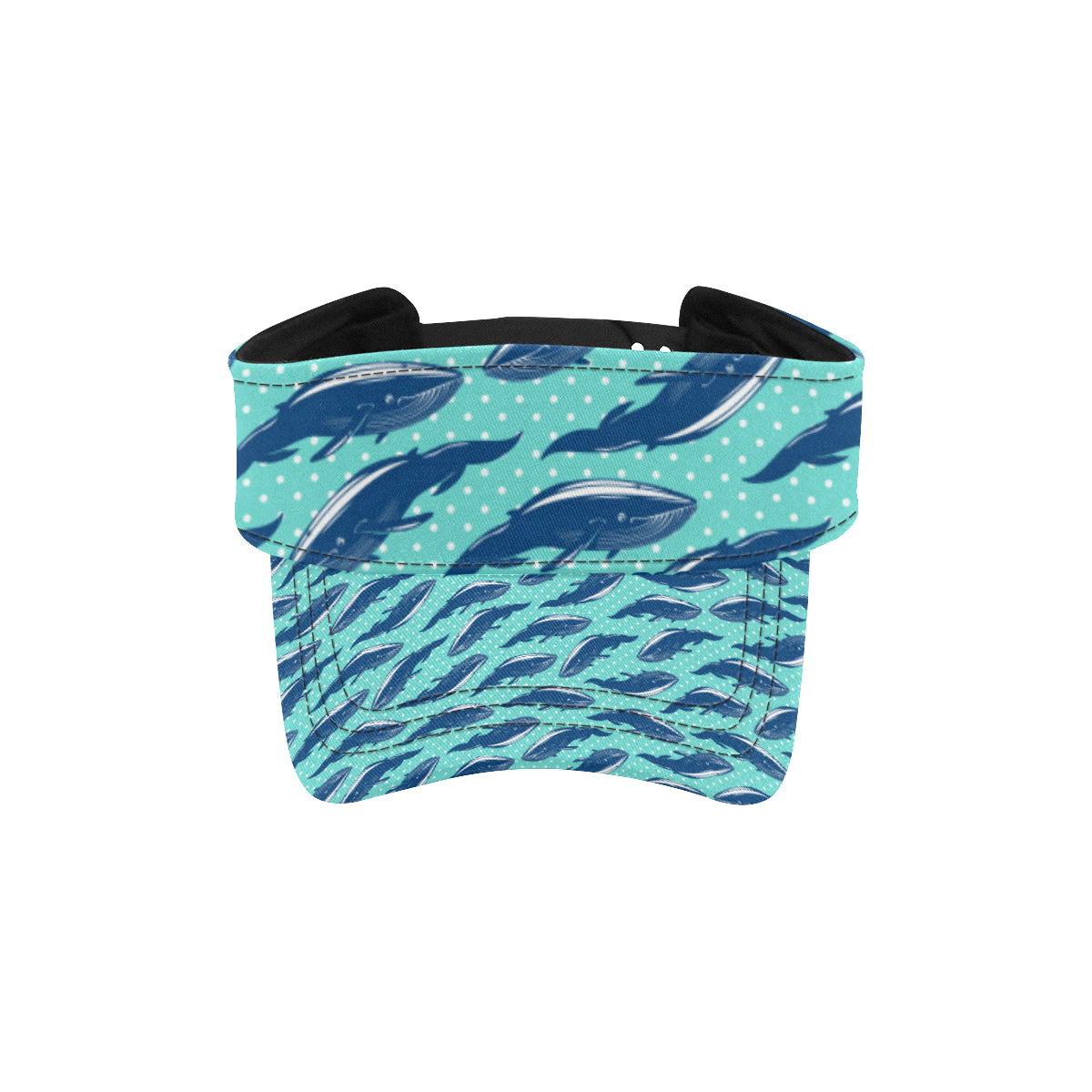 Whale Polka Dot Design Themed Print Unisex Sun Visor