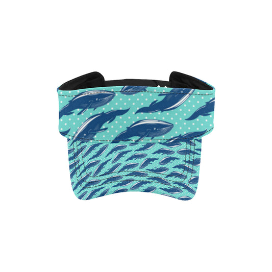 Whale Polka Dot Design Themed Print Unisex Sun Visor