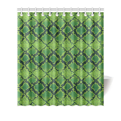 Python Green Pattern Print Design A01 Shower Curtain