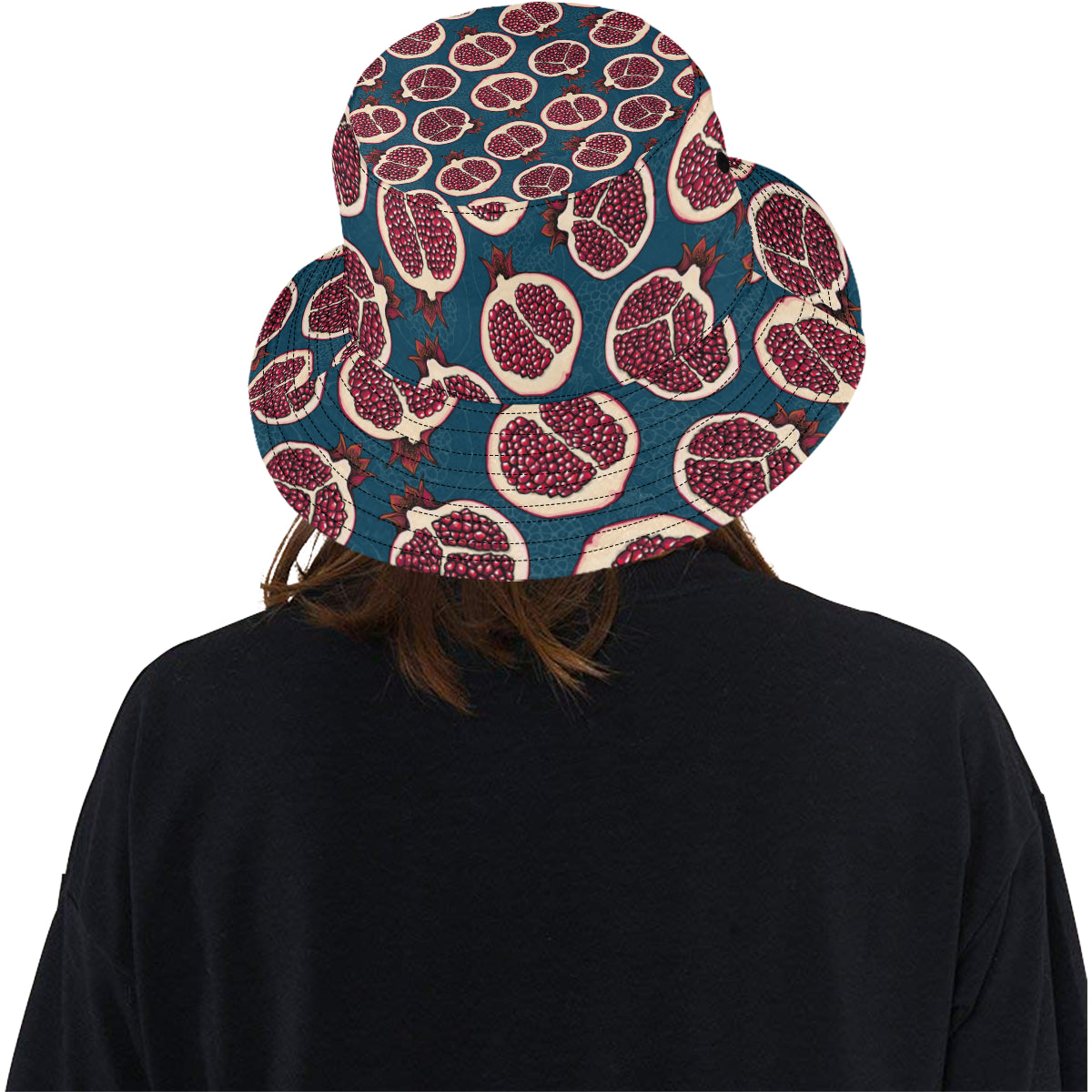 Pomegranate Pattern Print Design PG02 Unisex Bucket Hat