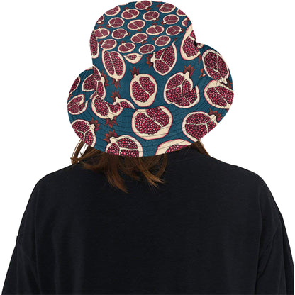 Pomegranate Pattern Print Design PG02 Unisex Bucket Hat