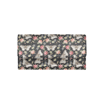 Butterfly Flower Pattern Print Design 07 Women's Trifold Wallet