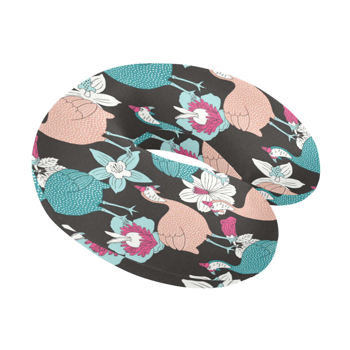 Guinea Fowl Pattern Print Design 03 U-Shaped Travel Neck Pillow
